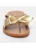 CALANK Leder-Zehentrenner in Gold