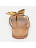 CALANK Leder-Zehentrenner in Gold