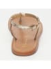 CALANK Leder-Zehensandalen in Gold