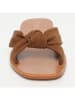 CALANK Leren slippers lichtbruin