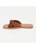 CALANK Leren slippers lichtbruin