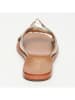CALANK Leren slippers goudkleurig