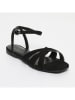 CALANK Leder-Sandalen in Schwarz
