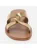 CALANK Leder-Pantoletten in Gold