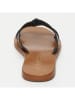 CALANK Leren slippers zwart