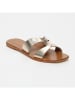 CALANK Leder-Pantoletten in Gold