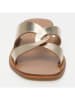 CALANK Leder-Pantoletten in Gold