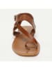 CALANK Leder-Zehensandalen in Hellbraun