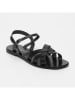 CALANK Leder-Sandalen in Schwarz