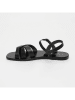 CALANK Leder-Sandalen in Schwarz