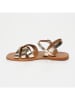 CALANK Leder-Sandalen in Gold