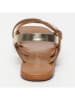 CALANK Leder-Sandalen in Gold