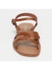 CALANK Leder-Sandalen in Hellbraun