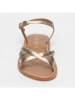 CALANK Leder-Sandalen in Silber