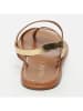 CALANK Leder-Zehensandalen in Gold
