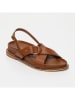 CALANK Leder-Sandalen in Hellbraun
