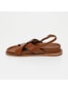 CALANK Leder-Sandalen in Hellbraun