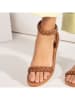 CALANK Leder-Sandalen in Hellbraun