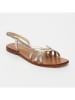 CALANK Leder-Sandalen in Silber
