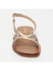 CALANK Leder-Sandalen in Silber