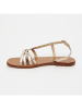 CALANK Leder-Sandalen in Silber
