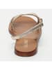 CALANK Leder-Sandalen in Silber