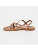 CALANK Leder-Sandalen in Rosegold