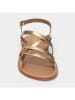 CALANK Leder-Sandalen in Gold