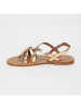 CALANK Leren sandalen goudkleurig