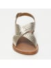 CALANK Leder-Sandalen in Gold