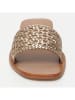CALANK Leder-Pantoletten in Gold