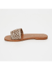 CALANK Leder-Pantoletten in Gold