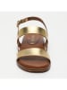 CALANK Leren sandalen goudkleurig