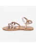 CALANK Leder-Sandale in Rosegold