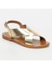 CALANK Leren sandalen goudkleurig