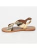 CALANK Leren sandalen goudkleurig