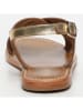 CALANK Leren sandalen goudkleurig