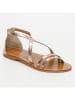 CALANK Leder-Sandalen in Rosegold