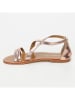 CALANK Leder-Sandalen in Rosegold
