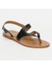 CALANK Leder-Zehensandalen in Schwarz