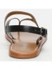 CALANK Leder-Zehensandalen in Schwarz
