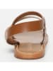CALANK Leren sandalen goudkleurig/lichtbruin