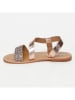 CALANK Leren sandalen roségoudkleurig