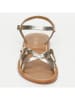 CALANK Leren sandalen goudkleurig