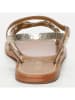 CALANK Leder-Sandalen in Gold