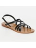 CALANK Leder-Sandalen in Schwarz