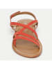 CALANK Leder-Sandalen in Orange