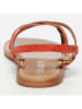CALANK Leder-Sandalen in Orange