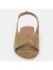 CALANK Leder-Sandalen in Khaki