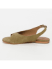 CALANK Leder-Sandalen in Khaki